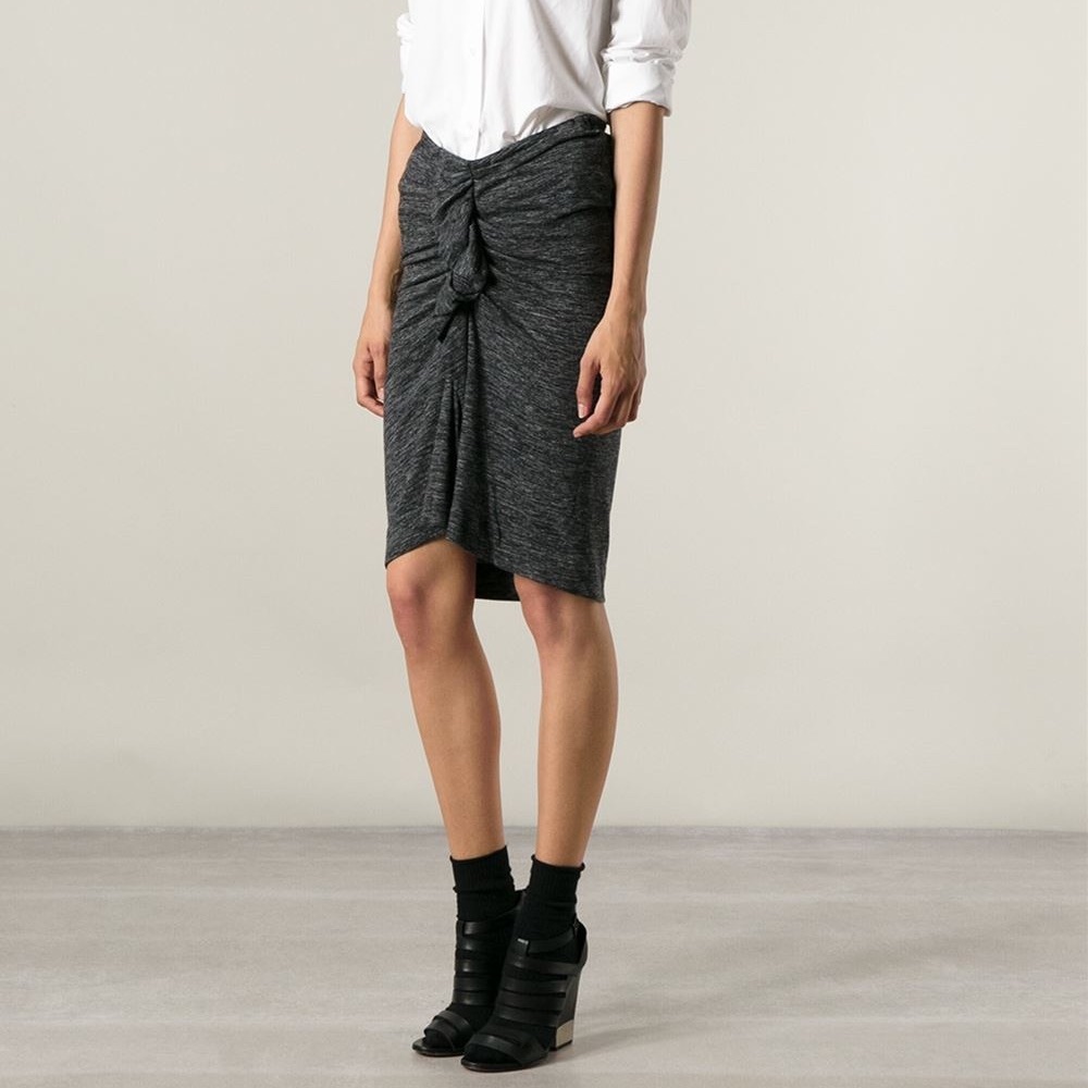 ISABEL MARANT ETOILE GATHERED PENCIL SKIRT